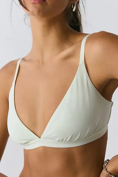 Out From Under Camilla Knit Triangle Bralette In Light Blue, Women's At Urban Outfitters