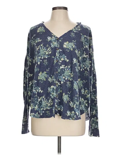 Pre-owned Out From Under Cardigan Sweater In Blue