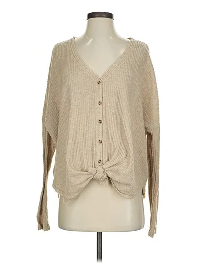 Pre-owned Out From Under Cardigan Sweater In Brown