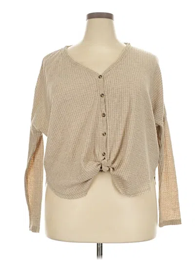 Pre-owned Out From Under Cardigan Sweater In Brown