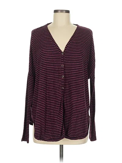 Pre-owned Out From Under Cardigan Sweater In Burgundy