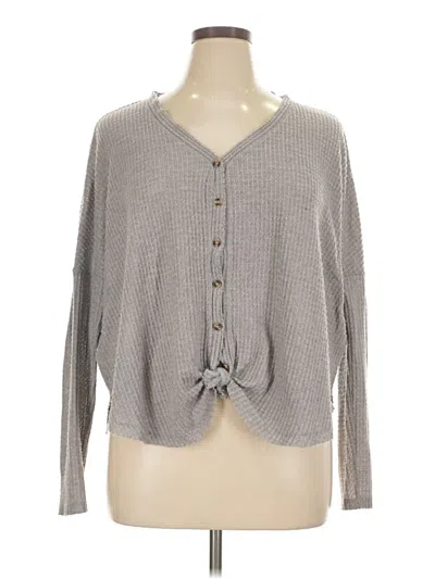 Pre-owned Out From Under Cardigan Sweater In Gray