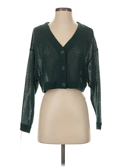 Pre-owned Out From Under Cardigan Sweater In Green