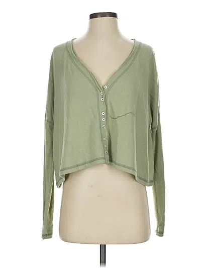 Pre-owned Out From Under Cardigan Sweater In Green