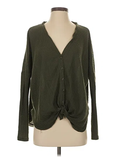 Pre-owned Out From Under Cardigan Sweater In Green