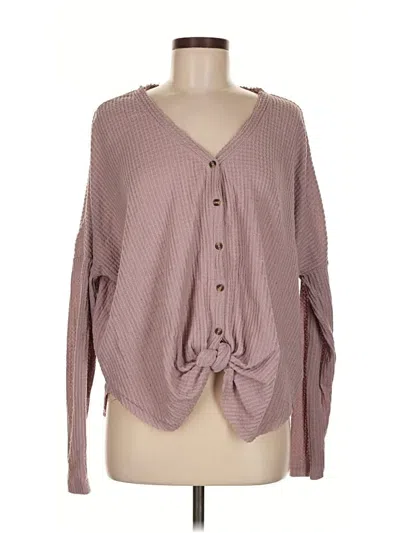 Pre-owned Out From Under Cardigan Sweater In Pink