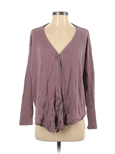 Pre-owned Out From Under Cardigan Sweater In Purple
