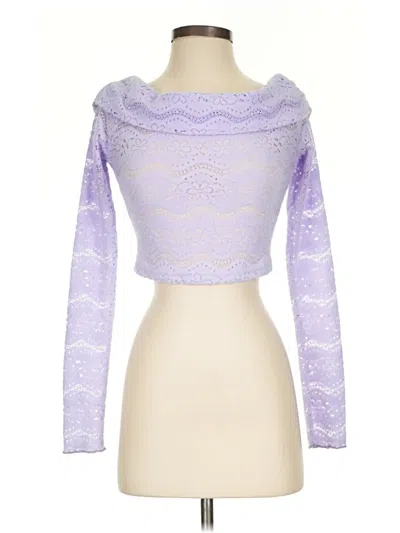 Pre-owned Out From Under Cardigan Sweater In Purple