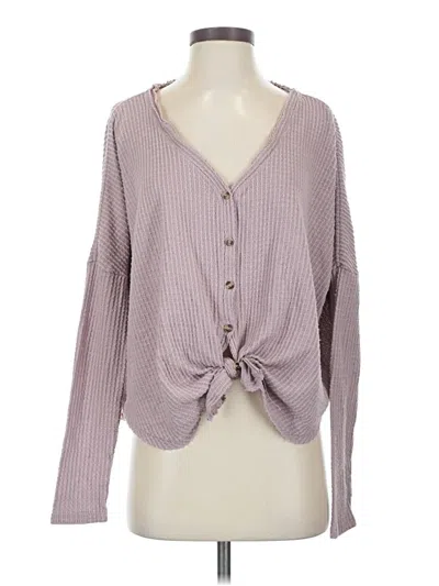 Pre-owned Out From Under Cardigan Sweater In Purple