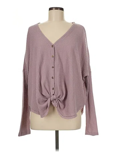 Pre-owned Out From Under Cardigan Sweater In Purple