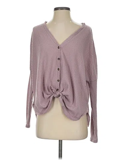 Pre-owned Out From Under Cardigan Sweater In Purple