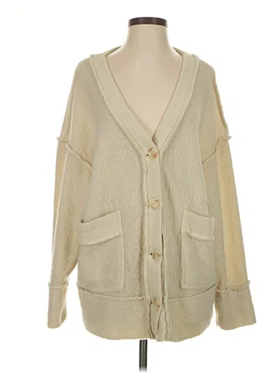 Pre-owned Out From Under Cardigan Sweater In Tan