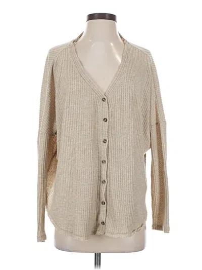 Pre-owned Out From Under Cardigan Sweater In Tan