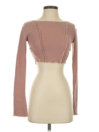 Pre-owned Out From Under Cardigan Sweater In Tan