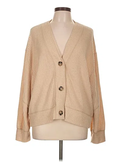 Pre-owned Out From Under Cardigan Sweater In Tan