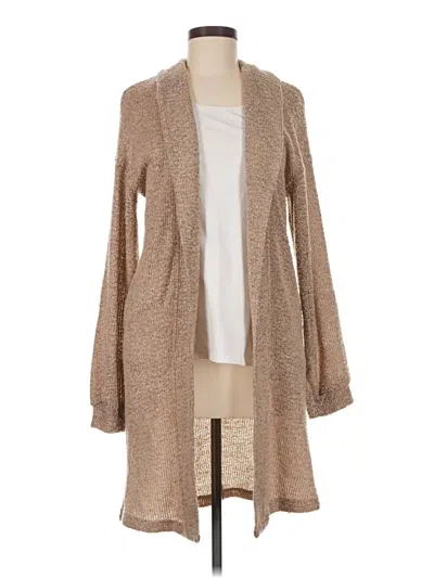 Pre-owned Out From Under Cardigan Sweater In Tan