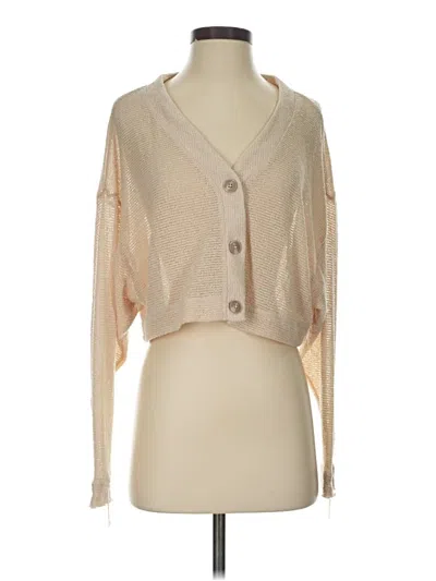 Pre-owned Out From Under Cardigan Sweater In Tan