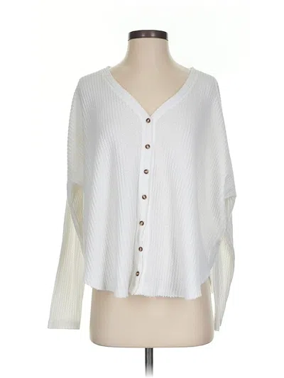 Pre-owned Out From Under Cardigan Sweater In White