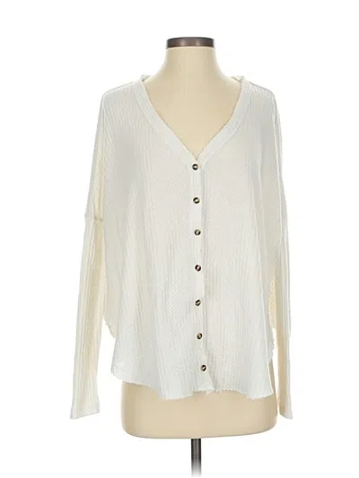 Pre-owned Out From Under Cardigan Sweater In White