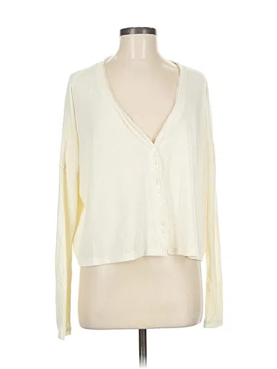 Pre-owned Out From Under Cardigan Sweater In White