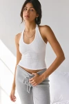 Out From Under Charlie Seamless Knit Halter Crop Top In White, Women's At Urban Outfitters