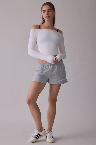 Out From Under City Goals Beach Bum Micro Sweat Shorts In Los Angeles, Women's At Urban Outfitters In Gray