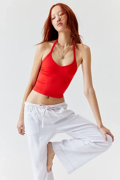 Out From Under Clara Seamless Contour Halter Top In Red, Women's At Urban Outfitters
