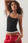 Out From Under Cotton Compression Layered Cami In Black/white, Women's At Urban Outfitters