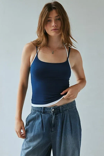 Out From Under Compression Layered Cami In Navy, Women's At Urban Outfitters In Navy
