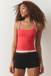 Out From Under Cotton Compression Layered Cami In Red, Women's At Urban Outfitters