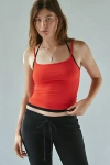 Out From Under Cotton Compression Layered Twofer Cami In Red, Women's At Urban Outfitters