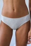 Out From Under Cotton Picot-trim Hipster Undie In Grey, Women's At Urban Outfitters