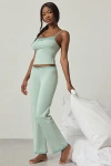 Out From Under Daphne Cotton Jersey Lace Trim Cami + Pant Pj Set In Green, Women's At Urban Outfitters