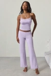 Out From Under Daphne Cotton Jersey Lace Trim Cami + Pant Pj Set In Pink, Women's At Urban Outfitters In Purple