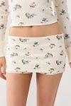 Out From Under Darling Low-rise Foldover Micro Mini Skort In White, Women's At Urban Outfitters