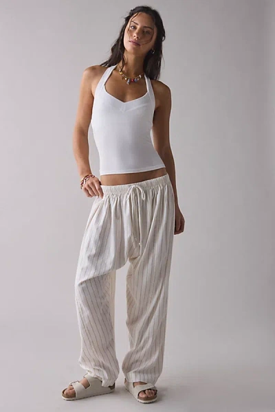Out From Under Daydream Sleep Pants In Cream Stripe, Women's At Urban Outfitters