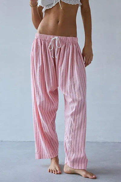 Out From Under Daydream Sleep Pants In Pink Stripe, Women's At Urban Outfitters