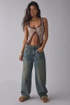 Out From Under Dolce Verano Corset In Dainty Cheetah, Women's At Urban Outfitters