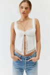 Out From Under Dolce Verano Corset In Ivory, Women's At Urban Outfitters