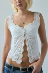 Out From Under Dolce Verano Corset In White Eyelet, Women's At Urban Outfitters