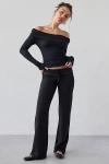 Out From Under Down And Out Straight Leg Sweatpant In Black, Women's At Urban Outfitters