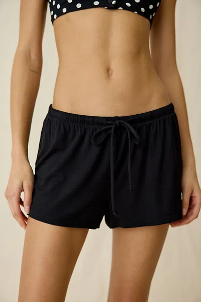 Out From Under Easy Mode Knit Pull-on Short In Black, Women's At Urban Outfitters