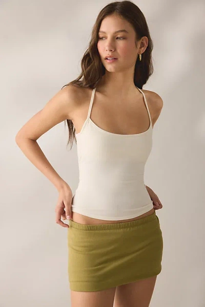 Out From Under Easy Peasy Racerback Tank Top In Ivory, Women's At Urban Outfitters In White