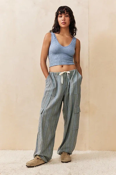 Out From Under Easy V-neck Tapestry Cami In Slate, Women's At Urban Outfitters In Blue