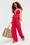 Out From Under Ellie Broderie Beach Pant In Red, Women's At Urban Outfitters