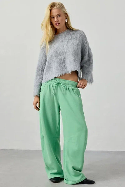 Out From Under Essential Barrel Leg Full Length Sweatpant In Bright Green, Women's At Urban Outfitters