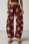 Out From Under Essential Barrel Leg Full Length Sweatpant In Large Star, Women's At Urban Outfitters