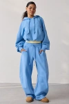 Out From Under Essential Barrel Leg Full Length Sweatpant In Sky, Women's At Urban Outfitters In Blue