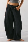 Out From Under Essential Barrel Leg Sweatpant In Black, Women's At Urban Outfitters