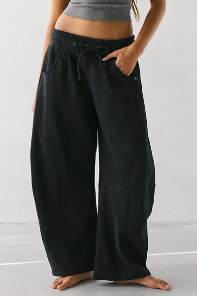 Out From Under Essential Barrel Leg Sweatpant In Black, Women's At Urban Outfitters